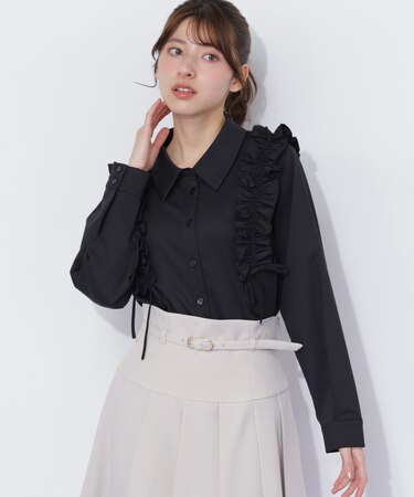 ショルダーフリルブラウス
