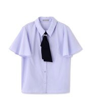 配色ボウタイブラウス