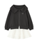 ビッグカラーパーカーティアードミニスカートセット