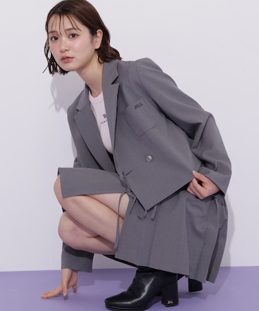 セットアップ対応ショート丈テーラードジャケット