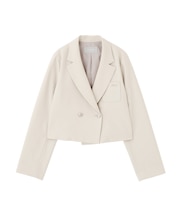 セットアップ対応ショート丈テーラードジャケット