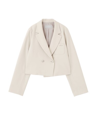 セットアップ対応ショート丈テーラードジャケット