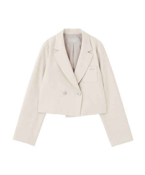 セットアップ対応ショート丈テーラードジャケット