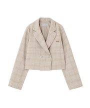 セットアップ対応ショート丈テーラードジャケット