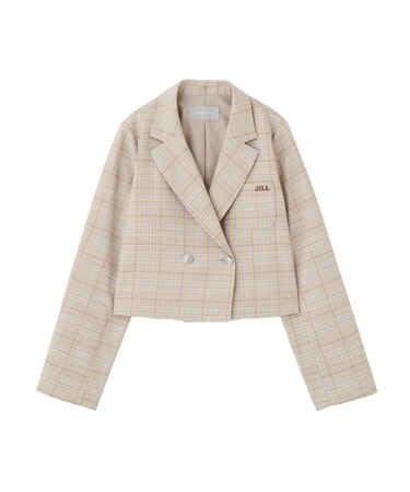 セットアップ対応ショート丈テーラードジャケット