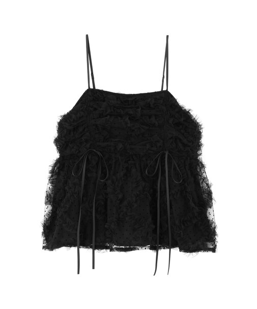 チュールフリルキャミブラウス