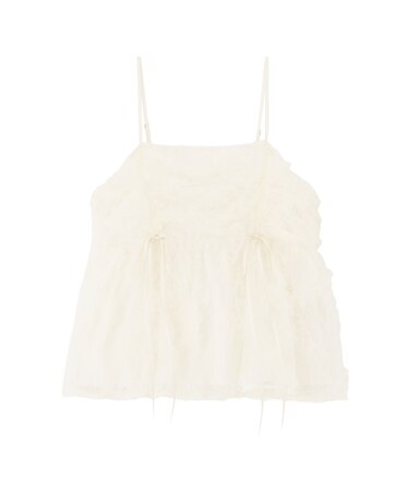 チュールフリルキャミブラウス