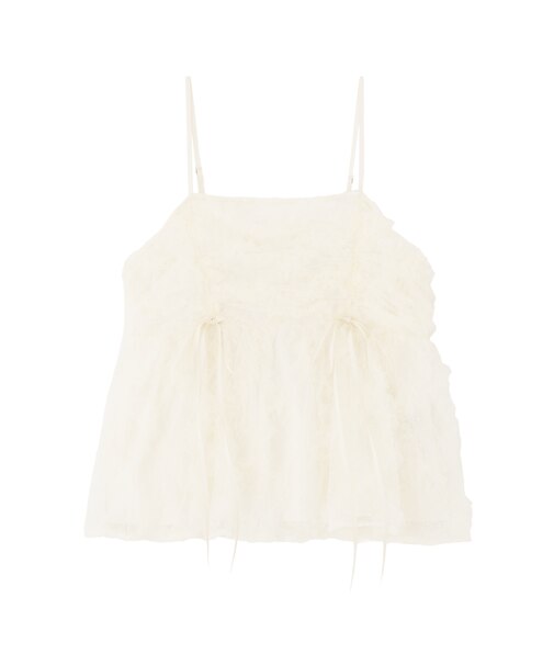 チュールフリルキャミブラウス