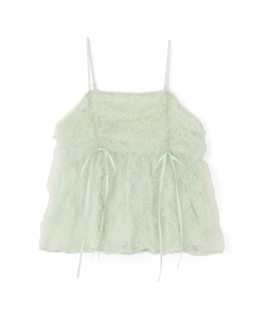 チュールフリルキャミブラウス