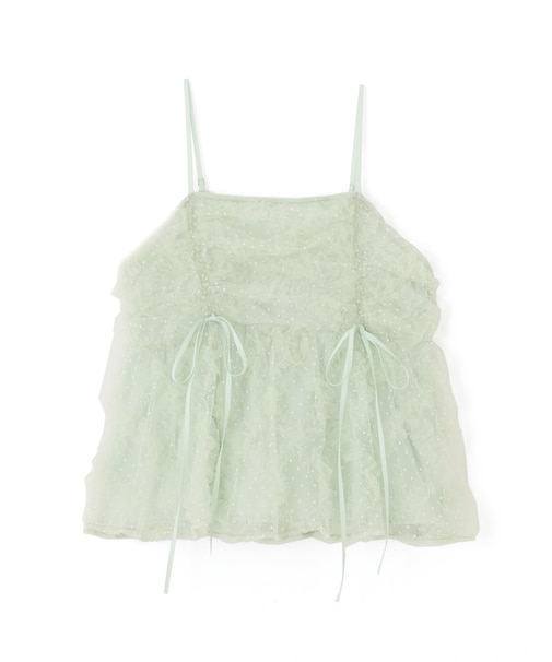 チュールフリルキャミブラウス