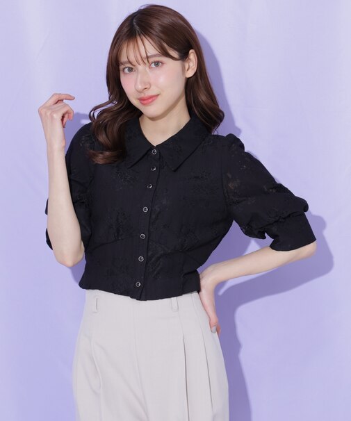 ウエストビスチェデザインブラウス