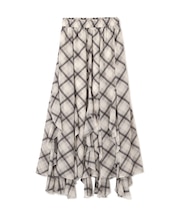 シアーチェックラッフルフリルスカート