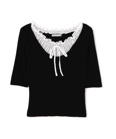 フリルギャザーニット