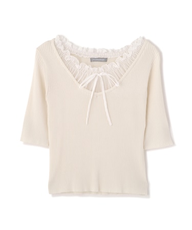 フリルギャザーニット