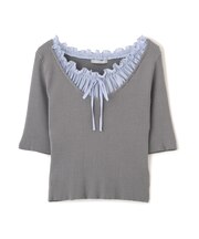 フリルギャザーニット