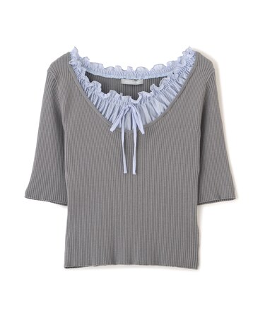 フリルギャザーニット