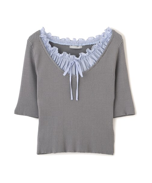 フリルギャザーニット