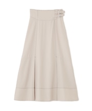 バイカラーステッチAラインフレアスカート