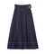 バイカラーステッチAラインフレアスカート