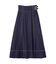 バイカラーステッチAラインフレアスカート