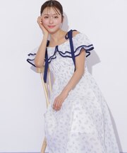 パイピングフリルキャミワンピース