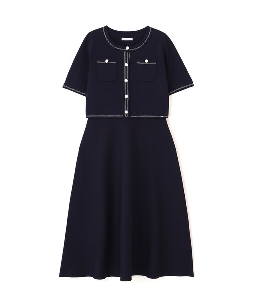 ニットジャケットセットアップ