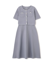 ニットジャケットセットアップ