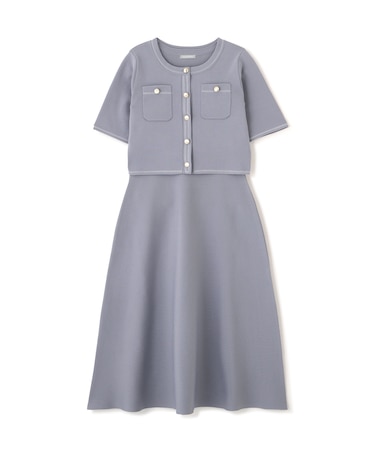 ニットジャケットセットアップ