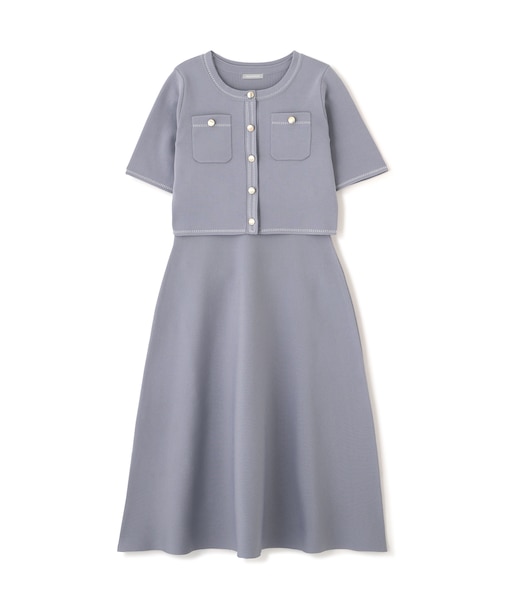 ニットジャケットセットアップ