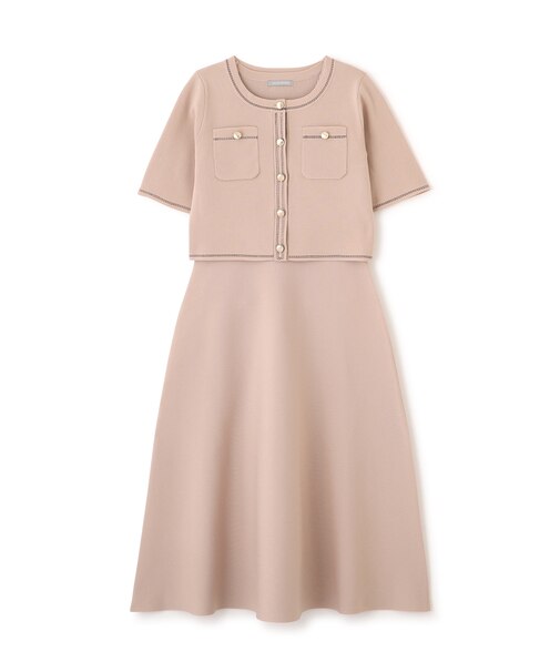 ニットジャケットセットアップ