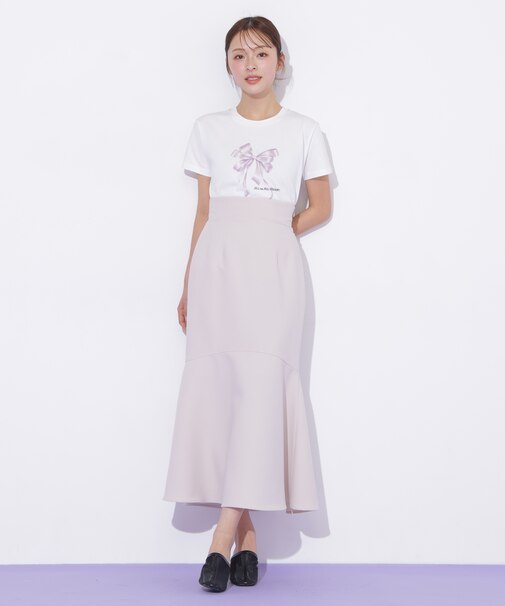 バックレースダウンマーメイドスカート
