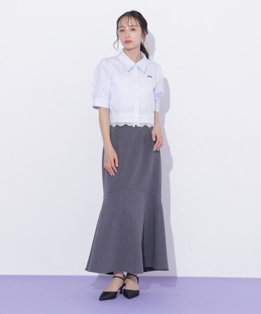 バックレースダウンマーメイドスカート