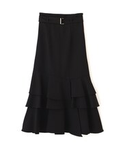 ベルト付きアシメヘムスカート
