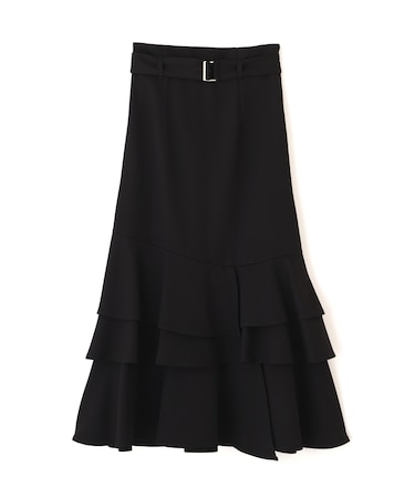 ベルト付きアシメヘムスカート