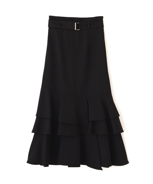 ベルト付きアシメヘムスカート