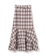 ベルト付きアシメヘムスカート