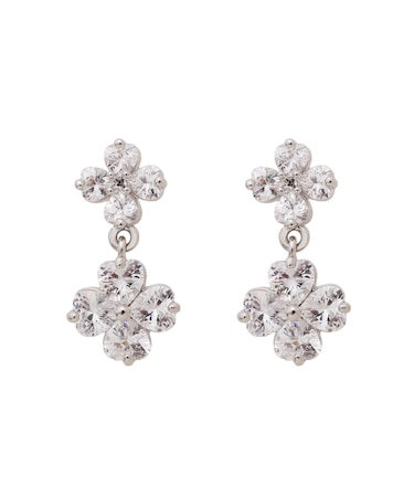 Ｃｕｂｉｃダブルクローバーピアス