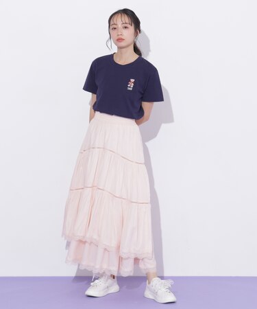 コットンライクティアードスカート