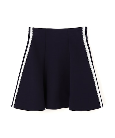 配色ラインレースミニスカート