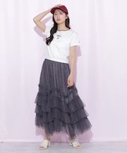 イレギュラーフリルレイヤードスカート