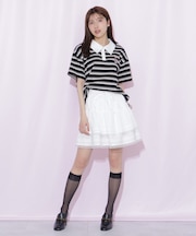 レースフリルミニティアードスカート