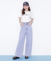 ウエストフリルワイドデニムパンツ