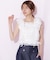 シャーリングシアーリングチェックブブラウス