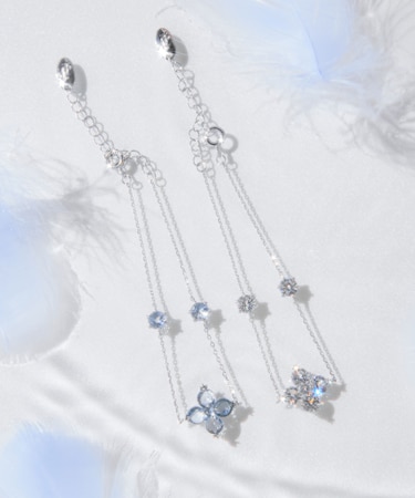 Cubic 大粒クローバーブレスレット