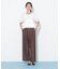 合皮ベルト付ワイドパンツ