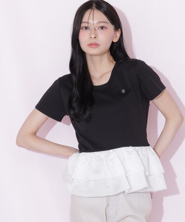 裾バルーンTシャツ