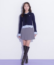 ＜セットアップ対応＞ボックスプリーツミニスカート