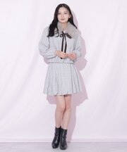 ＜セットアップ対応＞ツイードバルーンミニスカート