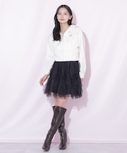 縦ラッフルミニスカート