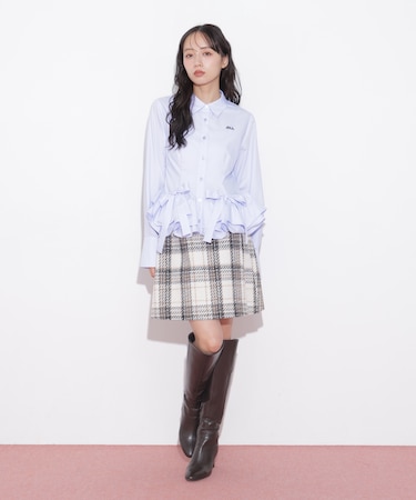 ロービングチェックミニスカート